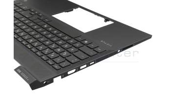 Keyboard incl. topcase DE (german) black/black with backlight (RTX graphics card) original suitable for HP Envy x360 15-es1000