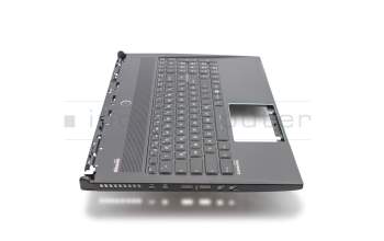 Keyboard incl. topcase DE (german) black/black with backlight Multicolor original suitable for Exone go Workstation 1535