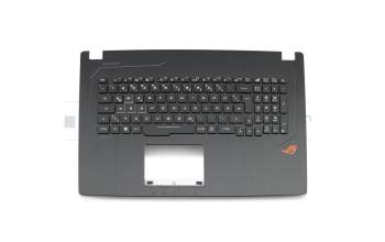 Keyboard incl. topcase DE (german) black/black with backlight RGB original suitable for Asus ROG Strix GL753VE