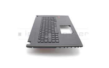 Keyboard incl. topcase DE (german) black/black with backlight RGB original suitable for Asus ROG Strix GL753VE
