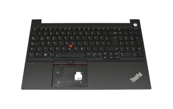 Keyboard incl. topcase DE (german) black/black with backlight and mouse-stick original suitable for Lenovo ThinkPad E15 (20RD/20RE)