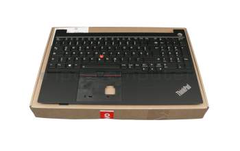 Keyboard incl. topcase DE (german) black/black with backlight and mouse-stick original suitable for Lenovo ThinkPad E15 Gen 2 (20T8/20T9)