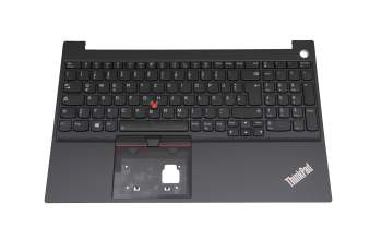 Keyboard incl. topcase DE (german) black/black with backlight and mouse-stick original suitable for Lenovo ThinkPad E15 Gen 2 (20TD/20TE)
