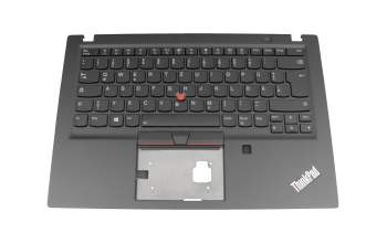 Keyboard incl. topcase DE (german) black/black with backlight and mouse-stick original suitable for Lenovo ThinkPad T490s (20NX/20NY)