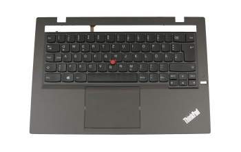 Keyboard incl. topcase DE (german) black/black with backlight and mouse-stick original suitable for Lenovo ThinkPad X1 Carbon 2th Gen (20A7/20A8)