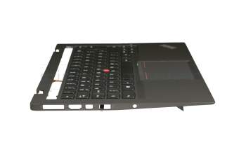 Keyboard incl. topcase DE (german) black/black with backlight and mouse-stick original suitable for Lenovo ThinkPad X1 Carbon 2th Gen (20A7/20A8)