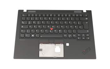Keyboard incl. topcase DE (german) black/black with backlight and mouse-stick original suitable for Lenovo ThinkPad X1 Carbon 7th Gen (20R1/20R2)