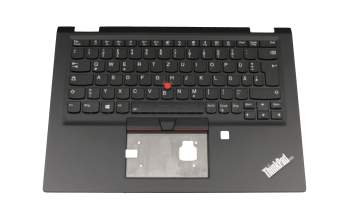 Keyboard incl. topcase DE (german) black/black with backlight and mouse-stick original suitable for Lenovo ThinkPad X390 Yoga (20NN)