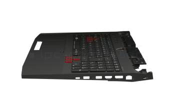 Keyboard incl. topcase DE (german) black/black with backlight original suitable for Acer Predator 15 (G9-593)