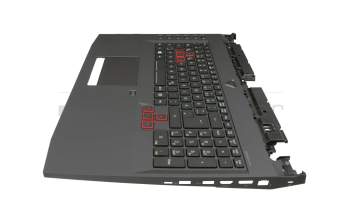 Keyboard incl. topcase DE (german) black/black with backlight original suitable for Acer Predator 17 X (GX-792)