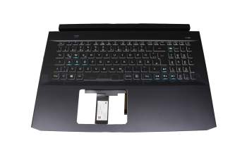 Keyboard incl. topcase DE (german) black/black with backlight original suitable for Acer Predator Helios 300 (PH317-53)