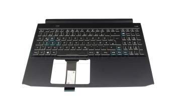 Keyboard incl. topcase DE (german) black/black with backlight original suitable for Acer Predator Triton 300 (PT315-51)