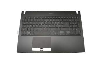 Keyboard incl. topcase DE (german) black/black with backlight original suitable for Acer TravelMate P6 (P658-M)