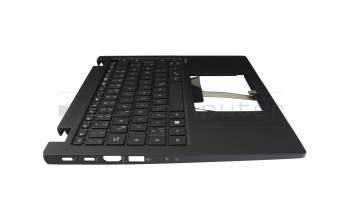 Keyboard incl. topcase DE (german) black/black with backlight original suitable for Acer TravelMate P6 (TMP614-52)