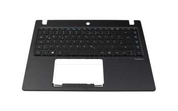 Keyboard incl. topcase DE (german) black/black with backlight original suitable for Acer TravelMate X314 (TMX314-51-MG)