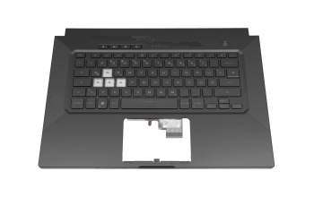 Keyboard incl. topcase DE (german) black/black with backlight original suitable for Asus FX516PC