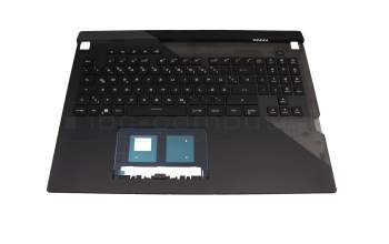 Keyboard incl. topcase DE (german) black/black with backlight original suitable for Asus G733QM