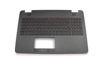 Keyboard incl. topcase DE (german) black/black with backlight original suitable for Asus N551JW