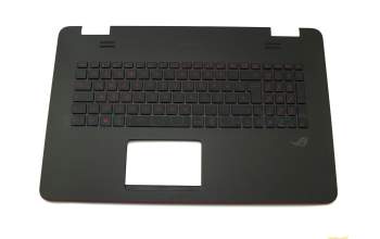 Keyboard incl. topcase DE (german) black/black with backlight original suitable for Asus N751JM