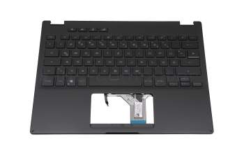 Keyboard incl. topcase DE (german) black/black with backlight original suitable for Asus ROG Flow X13 GV301QC