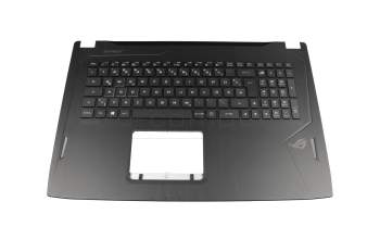 Keyboard incl. topcase DE (german) black/black with backlight original suitable for Asus ROG Strix GL702VI