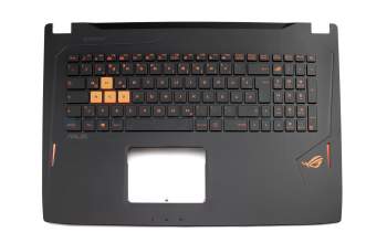 Keyboard incl. topcase DE (german) black/black with backlight original suitable for Asus ROG Strix GL702VM