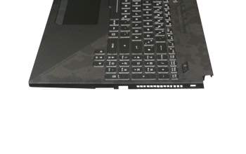 Keyboard incl. topcase DE (german) black/black with backlight original suitable for Asus ROG Strix Hero II GL504GM