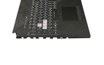 Keyboard incl. topcase DE (german) black/black with backlight original suitable for Asus ROG Strix Hero II GL504GS