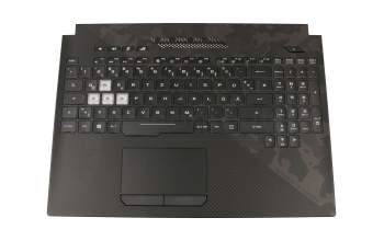 Keyboard incl. topcase DE (german) black/black with backlight original suitable for Asus ROG Strix SCAR II GL504GM