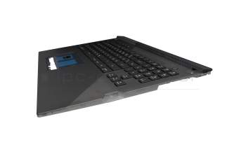 Keyboard incl. topcase DE (german) black/black with backlight original suitable for Asus ROG Strix Scar 17 G733QR