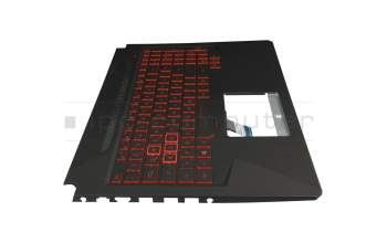 Keyboard incl. topcase DE (german) black/black with backlight original suitable for Asus TUF FX504GD