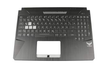 Keyboard incl. topcase DE (german) black/black with backlight original suitable for Asus TUF FX505GM