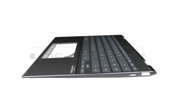 Keyboard incl. topcase DE (german) black/black with backlight original suitable for Asus ZenBook Flip S13 UX371EA
