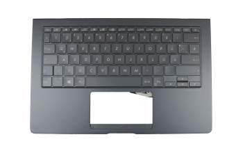 Keyboard incl. topcase DE (german) black/black with backlight original suitable for Asus ZenBook S UX391FA