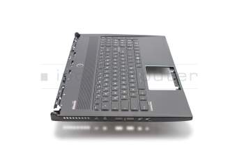 Keyboard incl. topcase DE (german) black/black with backlight original suitable for Exone go Workstation 1535
