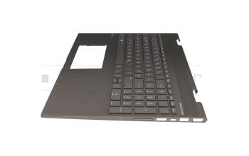 Keyboard incl. topcase DE (german) black/black with backlight original suitable for HP Envy x360 15-cn0400