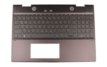 Keyboard incl. topcase DE (german) black/black with backlight original suitable for HP Envy x360 15-cn1600