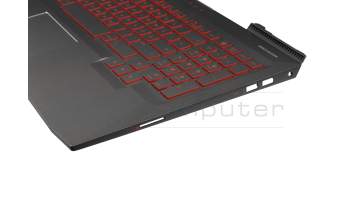 Keyboard incl. topcase DE (german) black/black with backlight original suitable for HP Omen 15-ce000