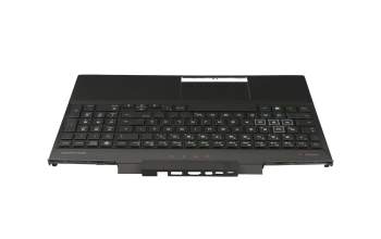 Keyboard incl. topcase DE (german) black/black with backlight original suitable for HP Omen 15-dc1000