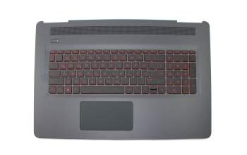 Keyboard incl. topcase DE (german) black/black with backlight original suitable for HP Omen 17-w000