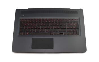 Keyboard incl. topcase DE (german) black/black with backlight original suitable for HP Omen 17-w100