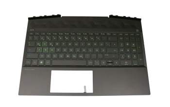 Keyboard incl. topcase DE (german) black/black with backlight original suitable for HP Pavilion Gaming 15-dk1000