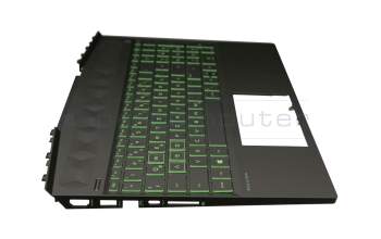 Keyboard incl. topcase DE (german) black/black with backlight original suitable for HP Pavilion Gaming 15-dk1000