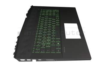 Keyboard incl. topcase DE (german) black/black with backlight original suitable for HP Pavilion Gaming 17-cd0000