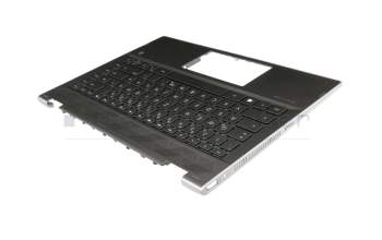 Keyboard incl. topcase DE (german) black/black with backlight original suitable for HP Pavilion x360 14-cd0200