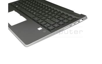 Keyboard incl. topcase DE (german) black/black with backlight original suitable for HP Pavilion x360 14-dh1000