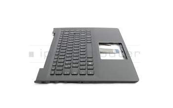 Keyboard incl. topcase DE (german) black/black with backlight original suitable for Lenovo IdeaPad 500S-14ISK (80Q3)