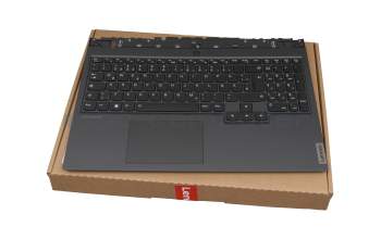 Keyboard incl. topcase DE (german) black/black with backlight original suitable for Lenovo Legion 5-15ARH05 (82B5)