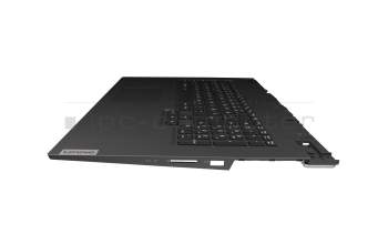Keyboard incl. topcase DE (german) black/black with backlight original suitable for Lenovo Legion 5-17IMH05 (82B3)