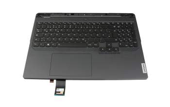 Keyboard incl. topcase DE (german) black/black with backlight original suitable for Lenovo Legion Pro 5-16IRX8 (82WK)